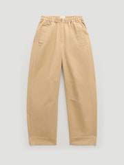 Hush Stone Brown Jack Barrel Leg Pull On Cotton Trousers - Image 6 of 6