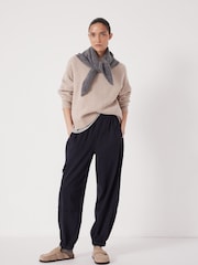Hush Natural Nina Merino Wool Cropped Jumper - Image 2 of 6