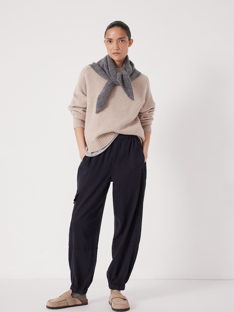 Hush Natural Nina Merino Wool Cropped Jumper - Image 2 of 6
