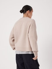 Hush Natural Nina Merino Wool Cropped Jumper - Image 4 of 6