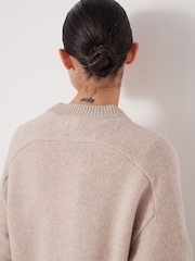 Hush Natural Nina Merino Wool Cropped Jumper - Image 5 of 6