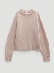 Hush Natural Nina Merino Wool Cropped Jumper - Image 6 of 6