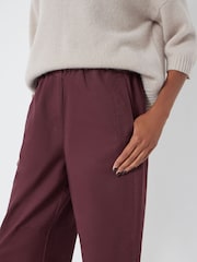 Hush Brown Jack Barrel Leg Pull On Cotton Trousers - Image 3 of 5