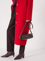 Hush Red Leather Barrel Crossbody Bag - Image 3 of 6