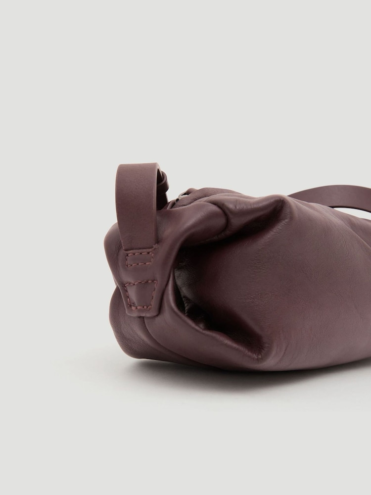 Hush Red Leather Barrel Crossbody Bag - Image 6 of 6
