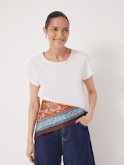 Hush Brown Lightweight Printed Triangle Scarf - Image 2 of 6