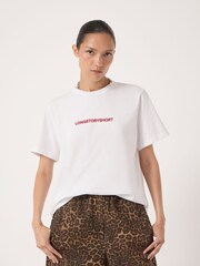 Hush White Long Story Short Slogan T-Shirt - Image 1 of 5