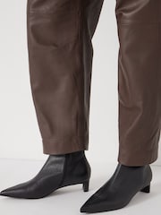 Hush Black Leather Sock Fit Boots - Image 1 of 5