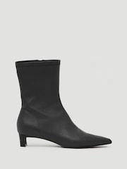 Hush Black Leather Sock Fit Boots - Image 3 of 5