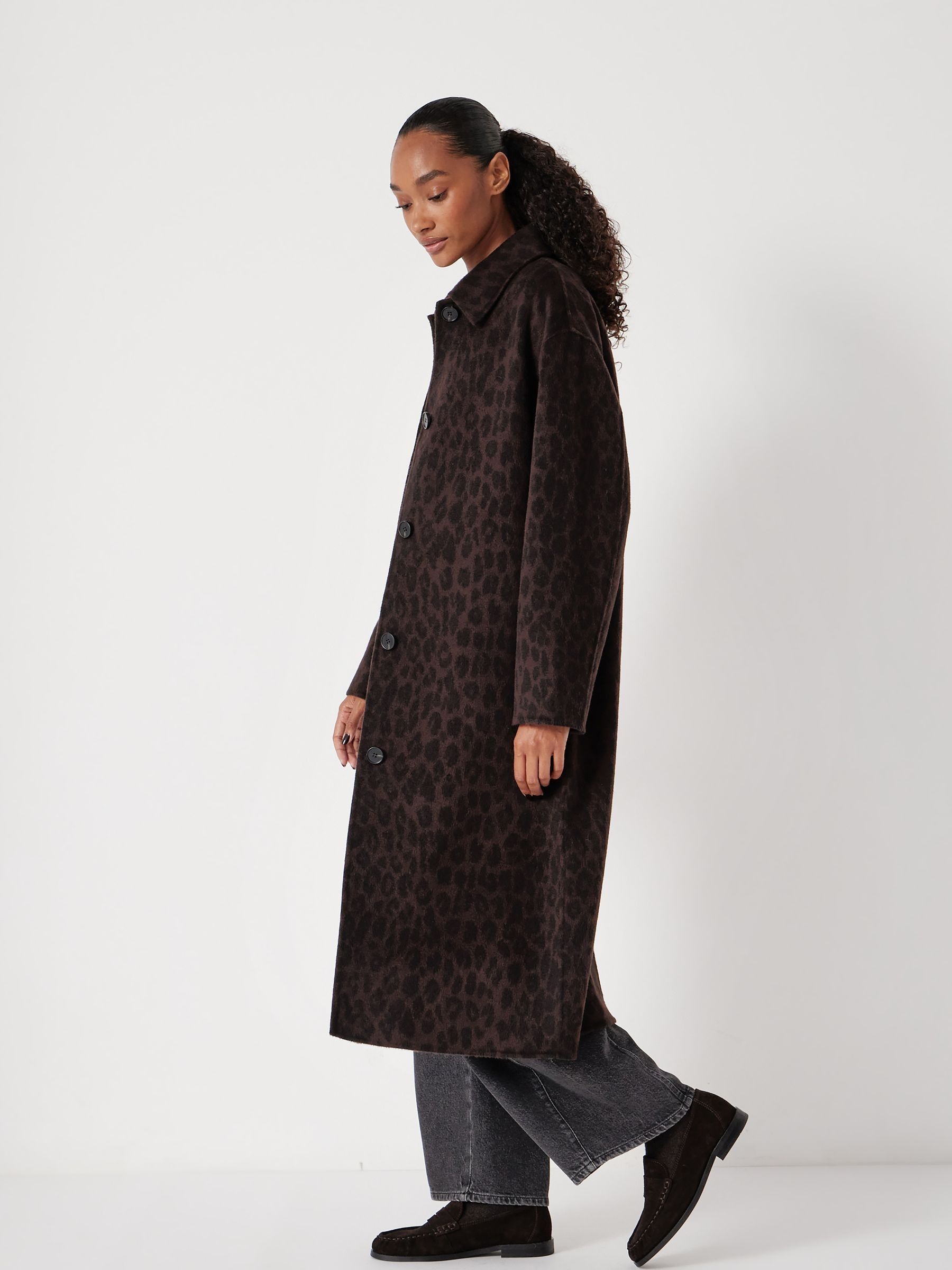 Buy Hush Brown Edie Pure Wool Double Faced Coat from Next USA