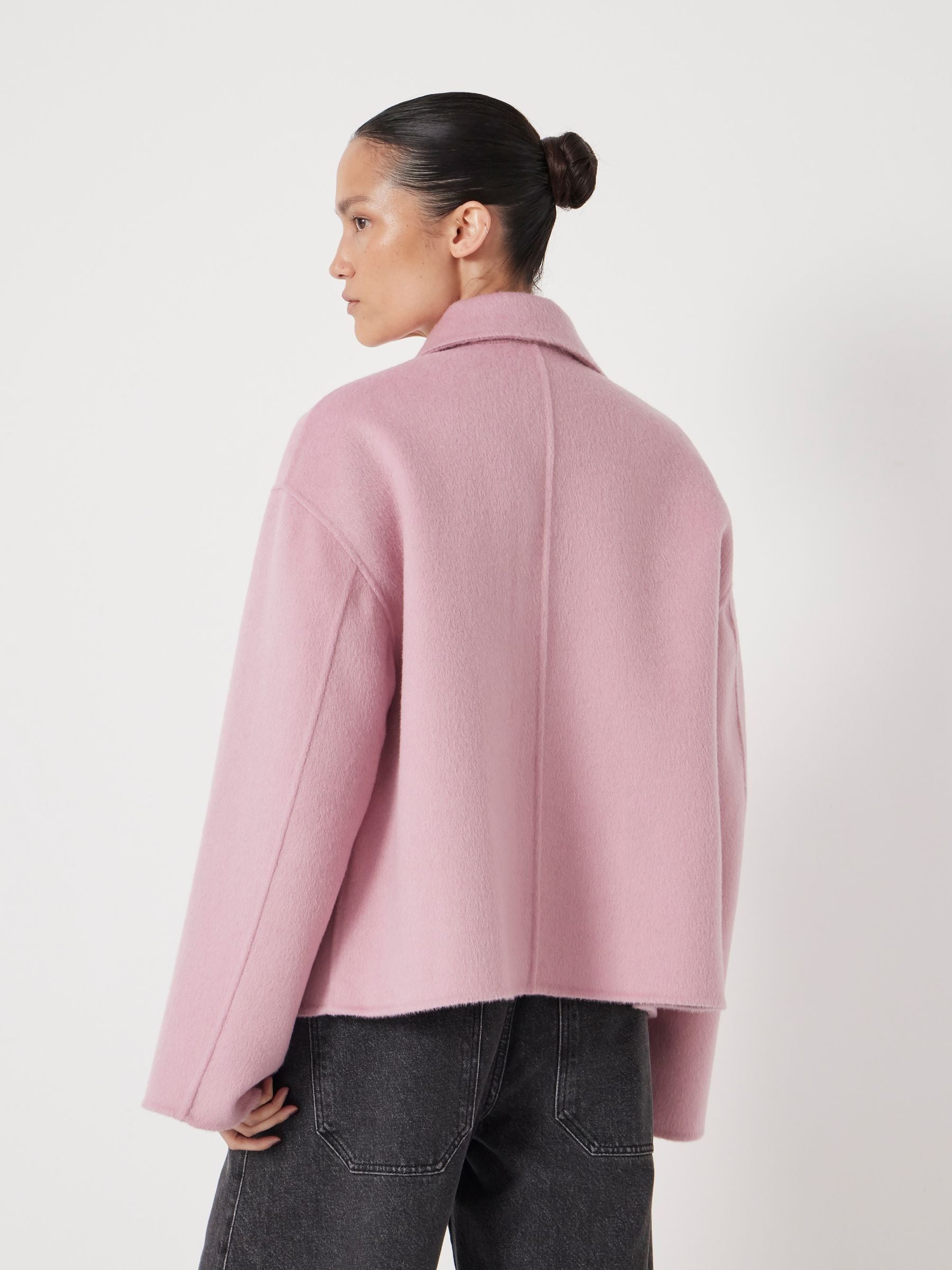 Buy Hush Pink Pure Wool Double Faced Jacket from Next USA