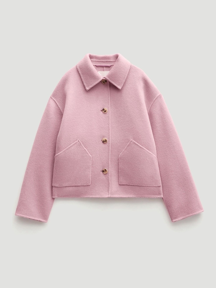 Hush Pink Pure Wool Double Faced Jacket - Image 4 of 4