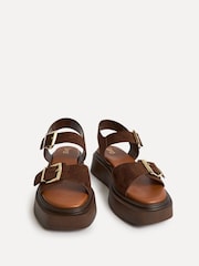 Braun - Linzi Preserve Flatform Sandals With Buckle Straps - Bild 3 von 5