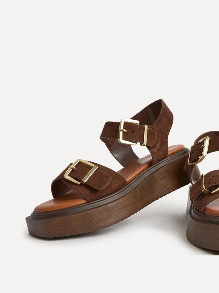 Braun - Linzi Preserve Flatform Sandals With Buckle Straps - Bild 5 von 5 Braun - Linzi Preserve Flatform Sandals With Buckle Straps - Bild 5 von 5