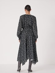 Hush Black Printed Long Sleeve Chiffon Dress - Image 3 of 4