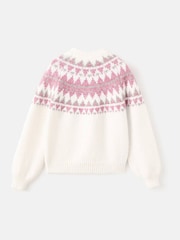 Mango White Jacquard Knitted Sweater - Image 3 of 4