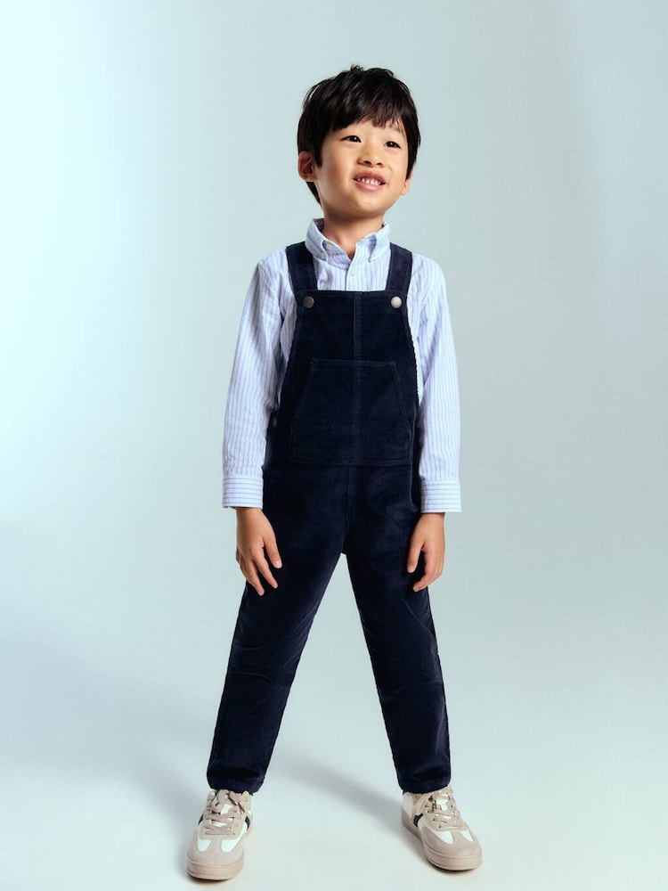Mango Blue Long Corduroy Dungaree - Image 1 of 5