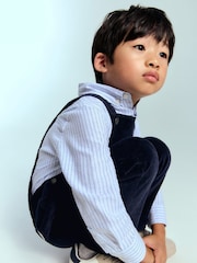 Mango Blue Long Corduroy Dungaree - Image 2 of 5