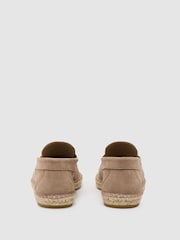 Reiss Stone Capri Suede Penny Loafer Espadrilles - Image 4 of 5