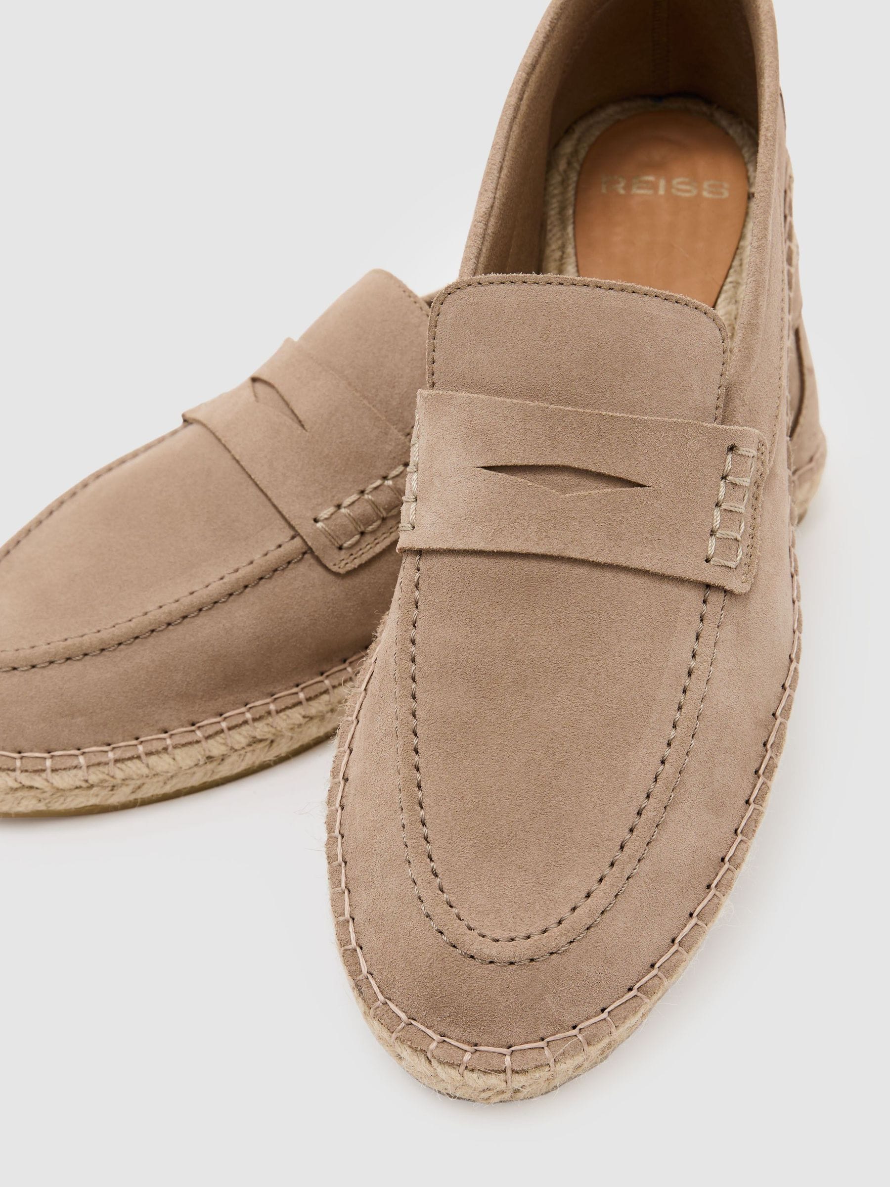 Buy Reiss Stone Capri Suede Penny Loafer Espadrilles from Next USA