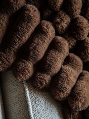 Gallery Home Brown Ridge Faux Fur Throw - Image 3 of 6