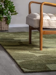 Gallery Home Green Sedona Block Rug - Image 1 of 4