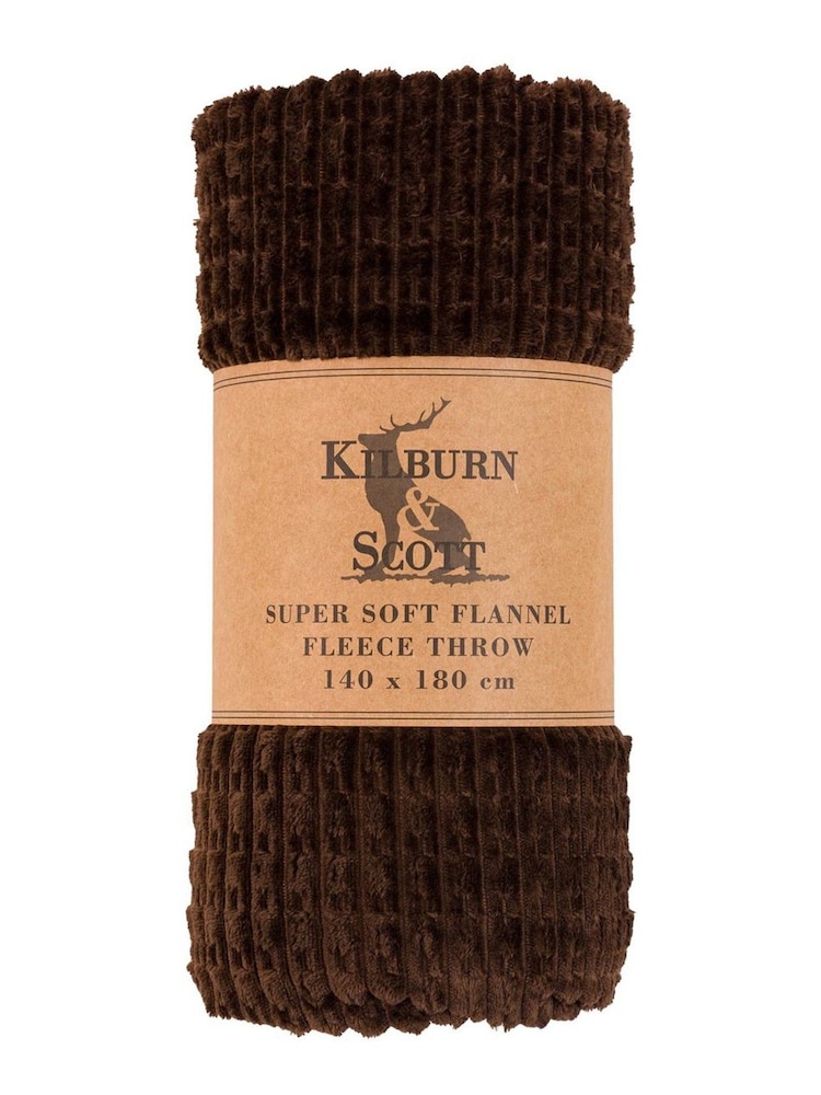 Gallery Home Brown Winslow Flannel Throw - Image 7 of 7