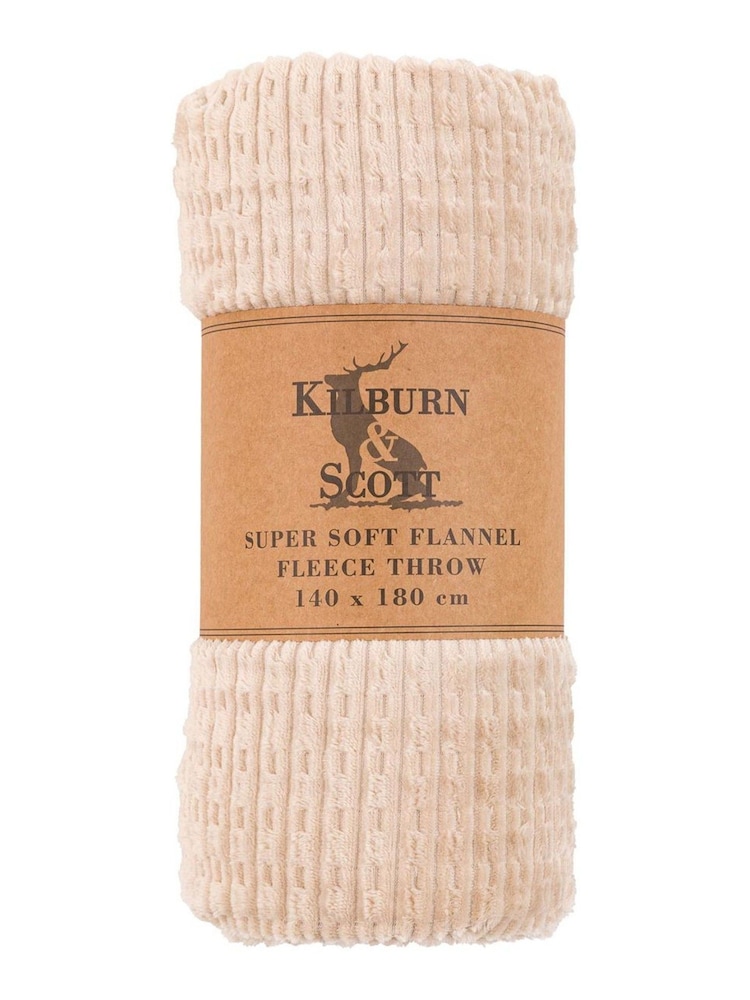 Gallery Home Taupe Winslow Flannel Throw - Image 7 of 7