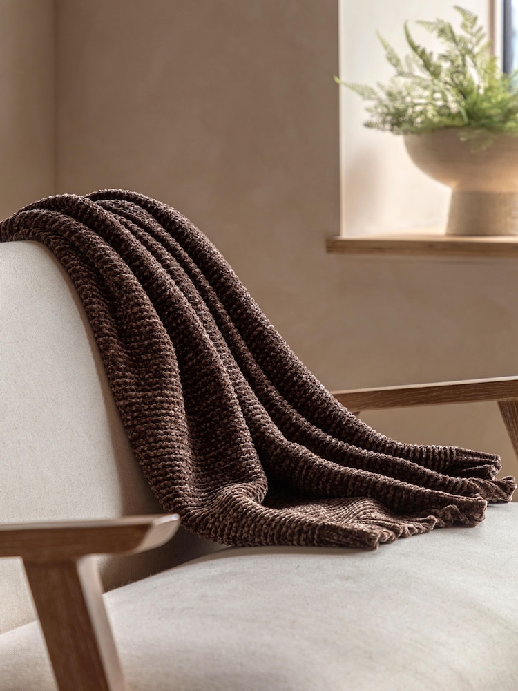 Gallery Home Brown Deco Luxe Chunky Throw - Image 1 of 6