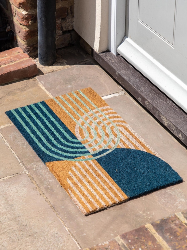 Gallery Home Blue Nevada Arch Coir Doormat - Image 1 of 6