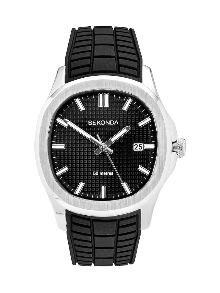 Sekonda Octaire 40mm Mens TV  Analogue Watch with Black Strap - Image 2 of 6