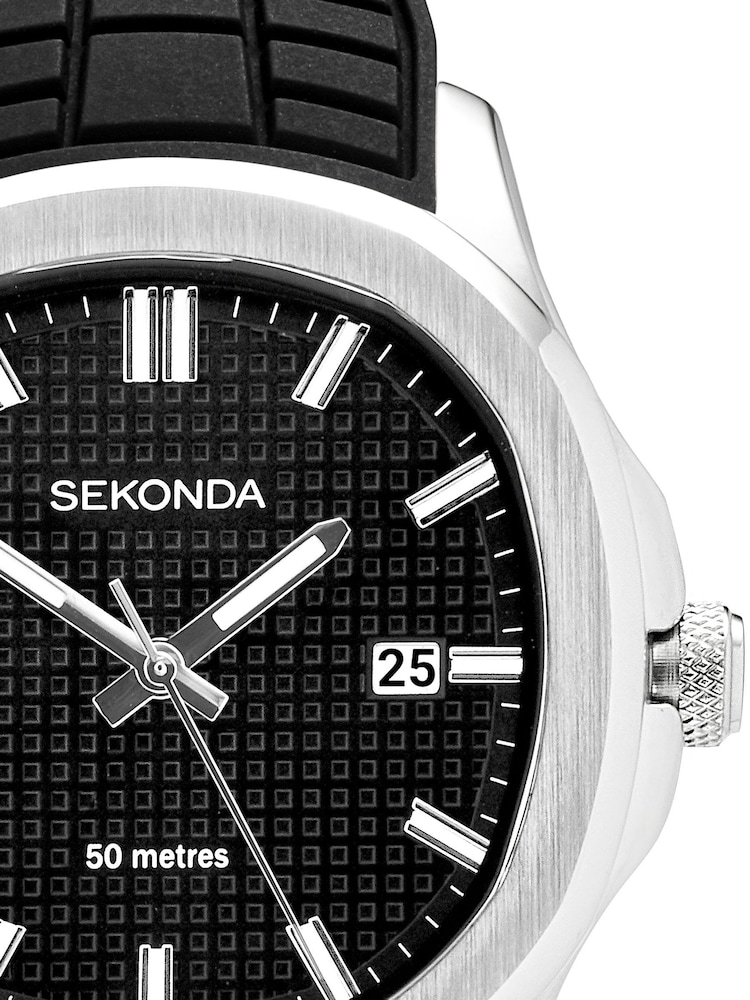 Sekonda Octaire 40mm Mens TV  Analogue Watch with Black Strap - Image 6 of 6