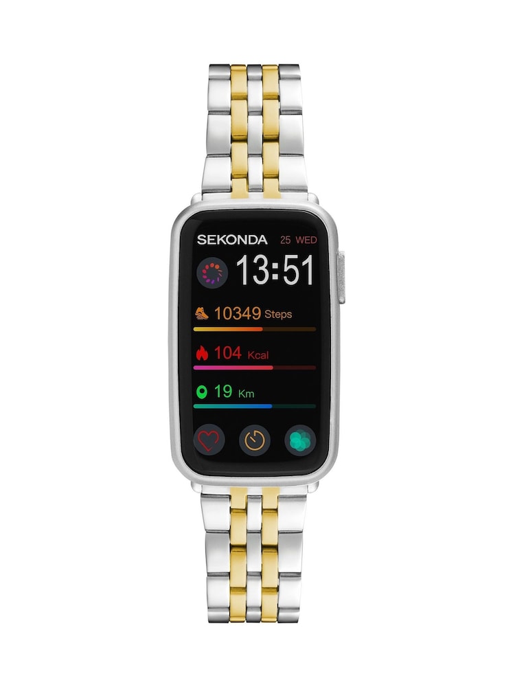 Sekonda Track 26mm Unisex Rectangular Smartwatch with Bracelet - Image 1 of 6 Sekonda Track 26mm Unisex Rectangular Smartwatch with Bracelet - Image 1 of 6