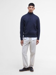 Barbour® Blue Essential Tisbury Half Zip Jumper - Image 2 of 7