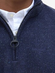 Barbour® Blue Essential Tisbury Half Zip Jumper - Image 4 of 7