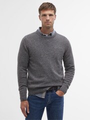 Barbour® Grey Essential Tisbury Crew Neck Fog Jumper - Image 1 of 8