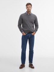 Barbour® Grey Essential Tisbury Crew Neck Fog Jumper - Image 2 of 8