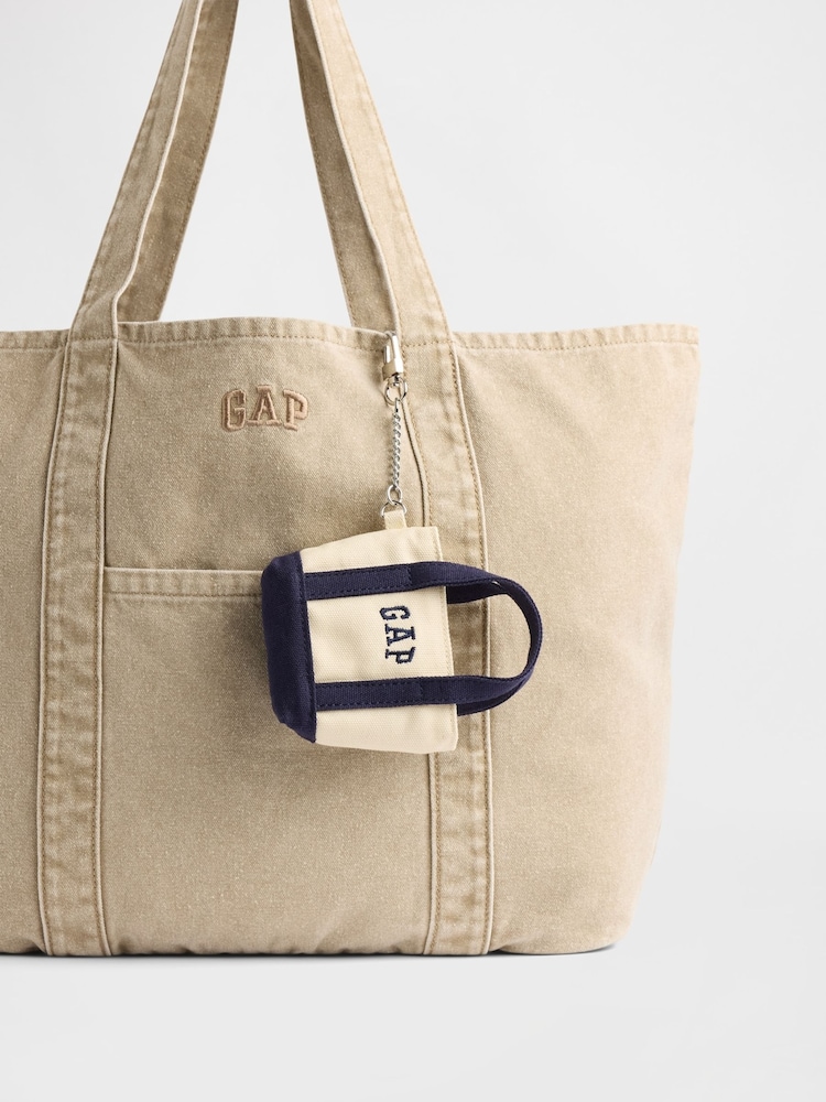 Gap Cream Logo Tote Keychain Charm - Image 2 of 2