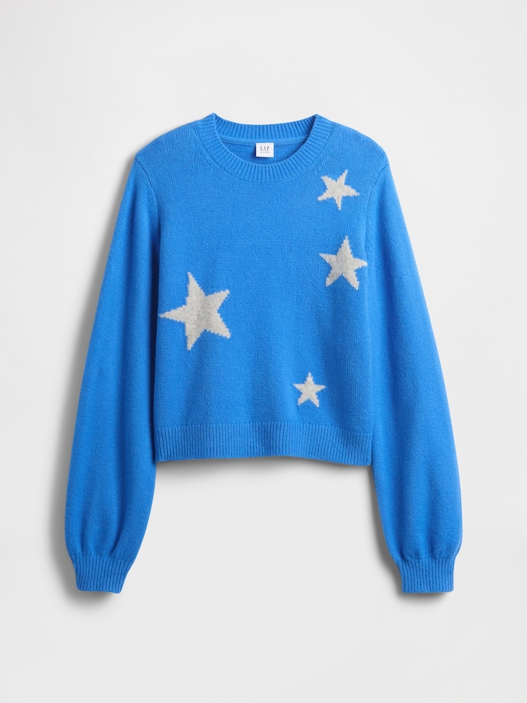 Gap Blue CashSoft Crew Neck Sweatshirt (4-13yrs) (4-13yrs) - Image 1 of 2 Gap Blue CashSoft Crew Neck Sweatshirt (4-13yrs) (4-13yrs) - Image 1 of 2