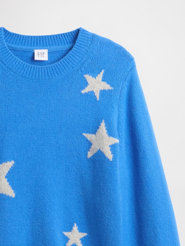 Gap Blue CashSoft Crew Neck Sweatshirt (4-13yrs) (4-13yrs) - Image 2 of 2 Gap Blue CashSoft Crew Neck Sweatshirt (4-13yrs) (4-13yrs) - Image 2 of 2