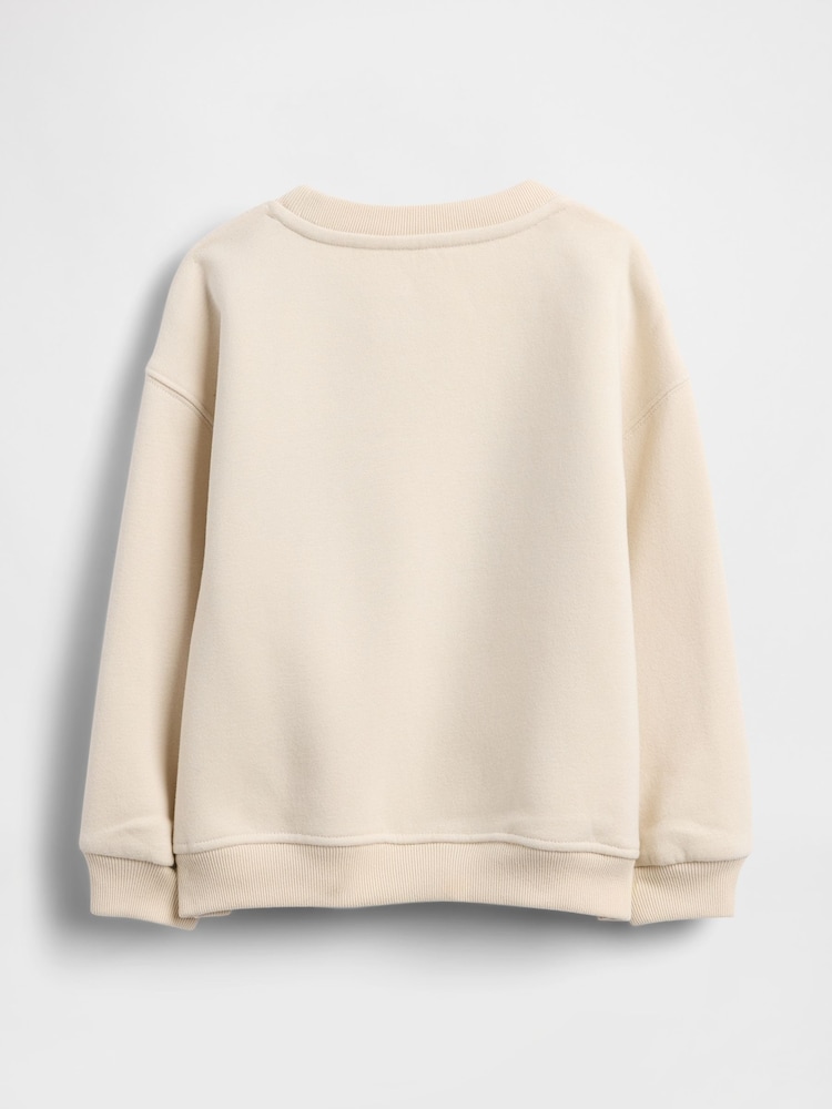 Gap Cream VintageSoft Bear Logo Sweatshirt (6mths-5yrs) - Image 2 of 2 Gap Cream VintageSoft Bear Logo Sweatshirt (6mths-5yrs) - Image 2 of 2