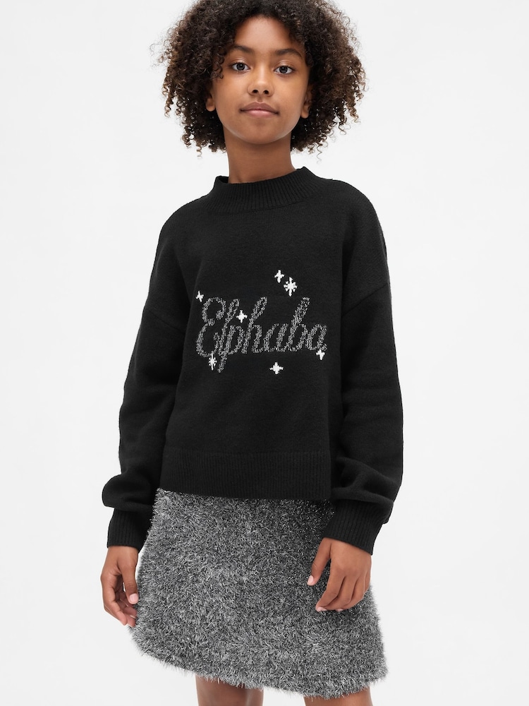 Gap Black Wicked CashSoft Relaxed Jumper (4-13yrs) (4-13yrs) - Image 1 of 5 Gap Black Wicked CashSoft Relaxed Jumper (4-13yrs) (4-13yrs) - Image 1 of 5