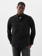 Gap Black Stretch Poplin Shirt in Standard Fit - Image 1 of 4