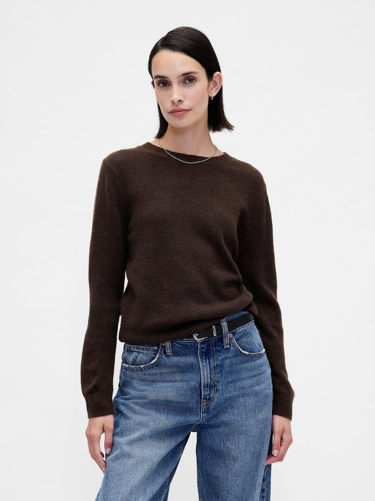 Gap Brown CashSoft Crew Neck Jumper - Image 1 of 4 Gap Brown CashSoft Crew Neck Jumper - Image 1 of 4