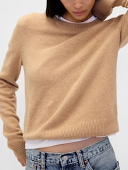 Gap Beige CashSoft Crew Neck Jumper - Image 3 of 5