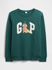Gap Green Relaxed Logo Sweatshirt - Image 5 of 5