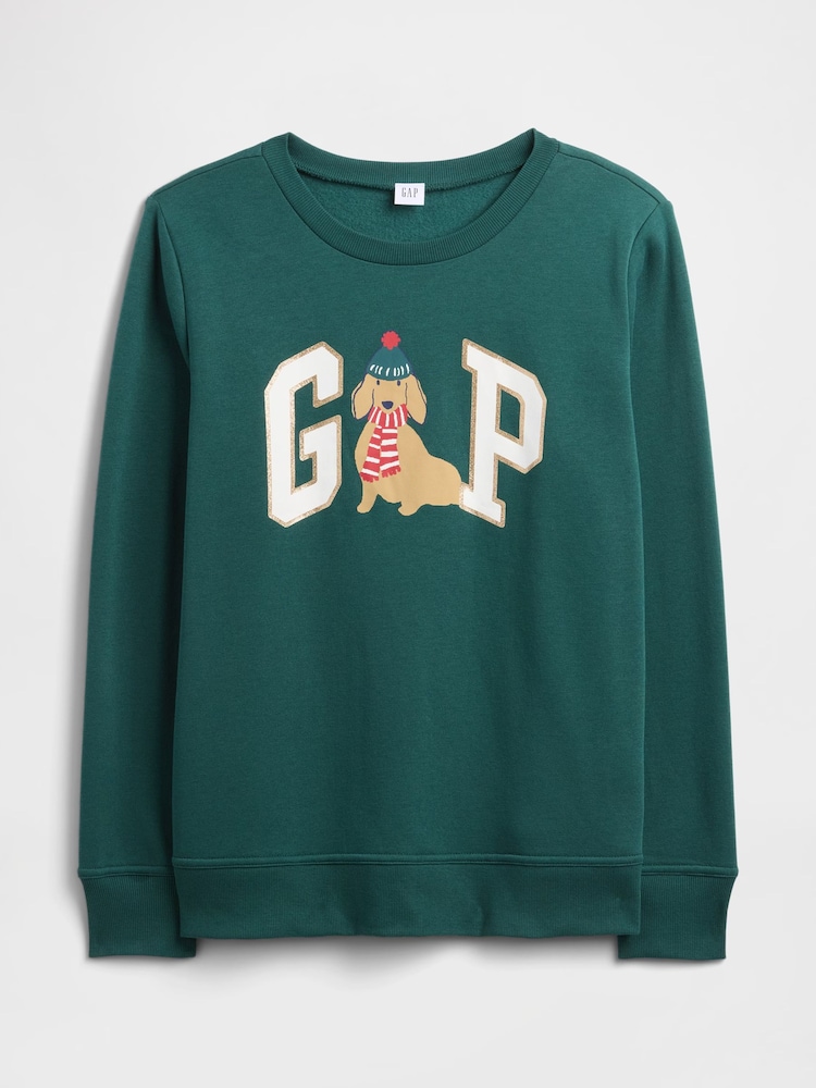 Gap Green Relaxed Logo Sweatshirt - Image 5 of 5
