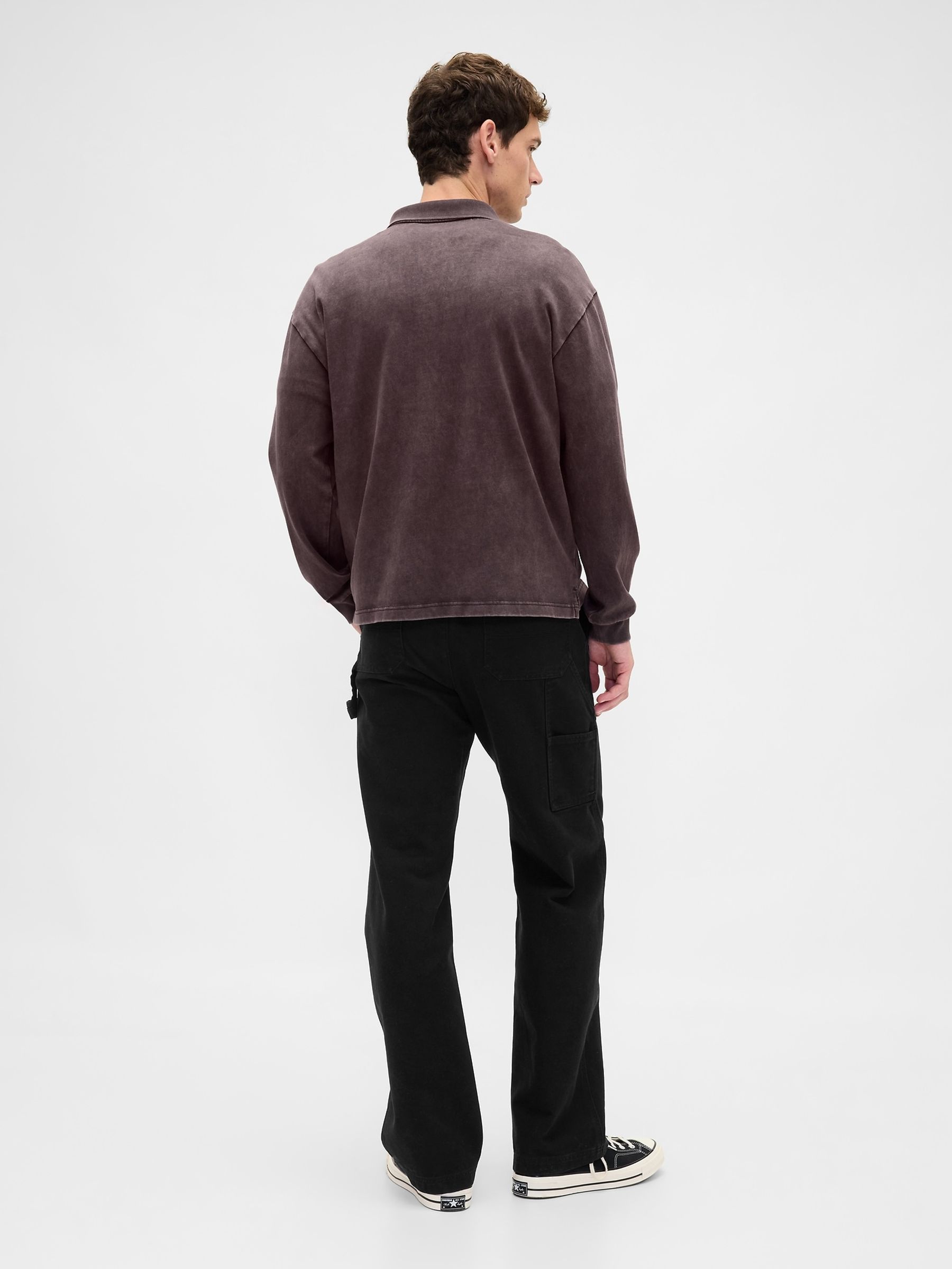 Buy Gap Black Canvas '90s Loose Carpenter Trousers from the Next