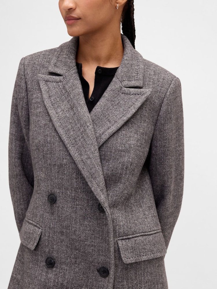 Gap Grey Chesterfield Coat - Image 4 of 4 Gap Grey Chesterfield Coat - Image 4 of 4
