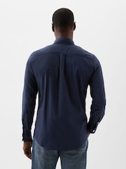 Gap Navy Blue Stretch Poplin Shirt in Standard Fit - Image 2 of 3